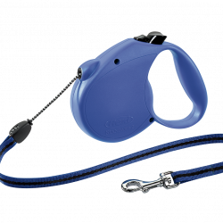 Fexi Retractable Dog Leash (Cord), 16 Ft, Medium, Blue