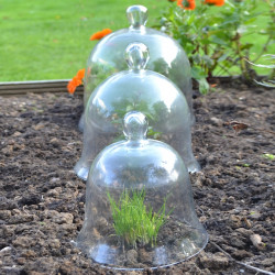 VICTORIAN GLASS BELL JAR CLOCHES – SET OF 3