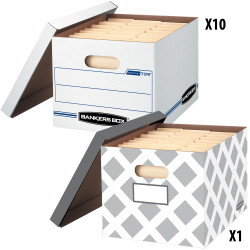 10+1 Bonus Count Bankers Box Storage Boxes 12″ x 10″ x 15″