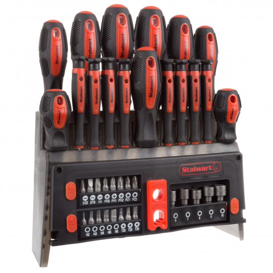39 Piece Screwdriver and Bit Set with Magnetic Tips- Precision Kit By Stalwart