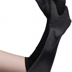 BABEYOND Long Opera Party 20s Satin Gloves Stretchy Adult Size Elbow Length