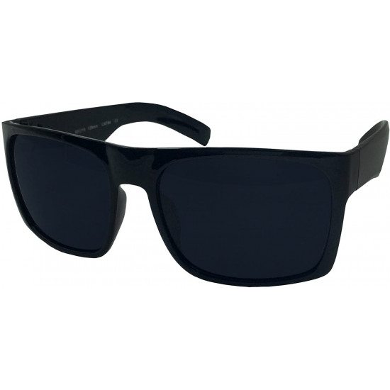 XL Men's Big Wide Frame Black Sunglasses - Extra Large Square 148mm